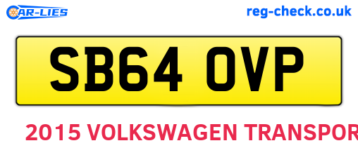 SB64OVP are the vehicle registration plates.