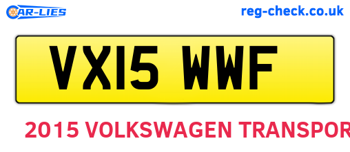 VX15WWF are the vehicle registration plates.