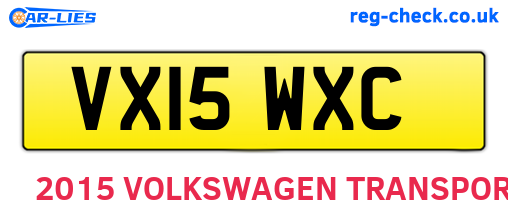 VX15WXC are the vehicle registration plates.