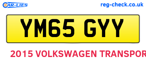 YM65GYY are the vehicle registration plates.