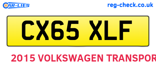CX65XLF are the vehicle registration plates.