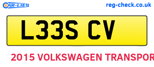 L33SCV are the vehicle registration plates.