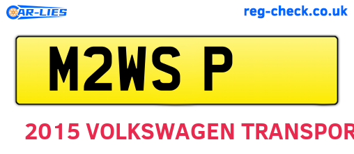 M2WSP are the vehicle registration plates.