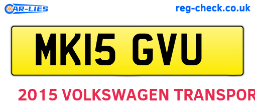 MK15GVU are the vehicle registration plates.