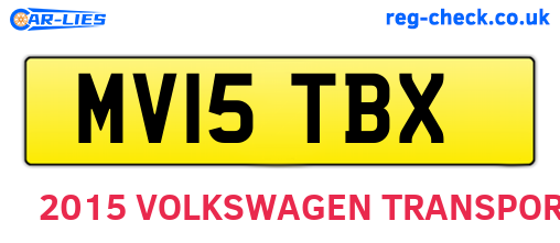 MV15TBX are the vehicle registration plates.