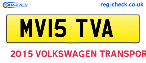MV15TVA are the vehicle registration plates.