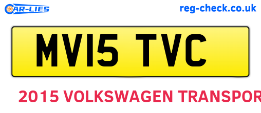 MV15TVC are the vehicle registration plates.
