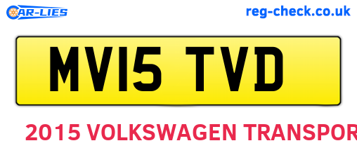 MV15TVD are the vehicle registration plates.