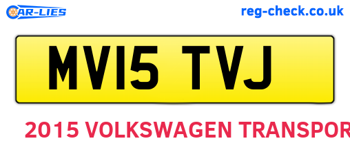 MV15TVJ are the vehicle registration plates.