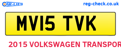 MV15TVK are the vehicle registration plates.