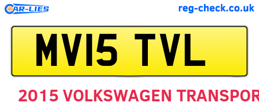 MV15TVL are the vehicle registration plates.