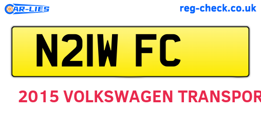 N21WFC are the vehicle registration plates.