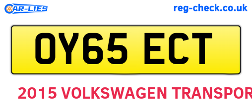 OY65ECT are the vehicle registration plates.