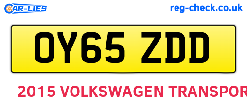 OY65ZDD are the vehicle registration plates.