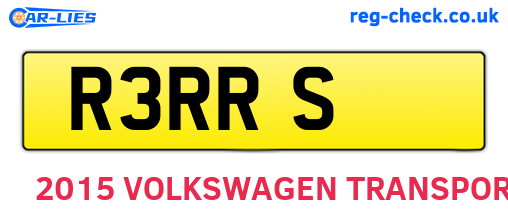 R3RRS are the vehicle registration plates.