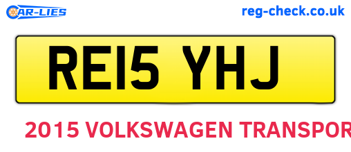 RE15YHJ are the vehicle registration plates.