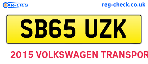 SB65UZK are the vehicle registration plates.