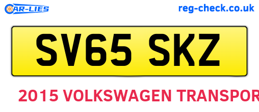 SV65SKZ are the vehicle registration plates.