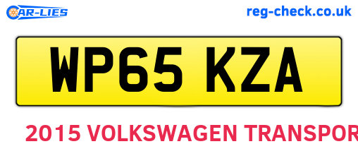 WP65KZA are the vehicle registration plates.