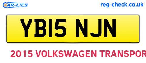 YB15NJN are the vehicle registration plates.