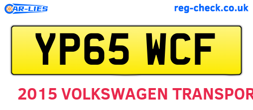 YP65WCF are the vehicle registration plates.