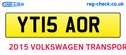 YT15AOR are the vehicle registration plates.