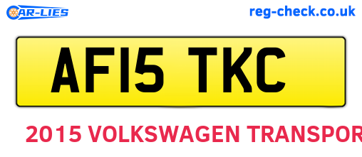 AF15TKC are the vehicle registration plates.