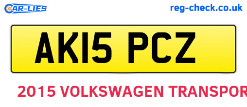 AK15PCZ are the vehicle registration plates.