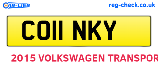 CO11NKY are the vehicle registration plates.