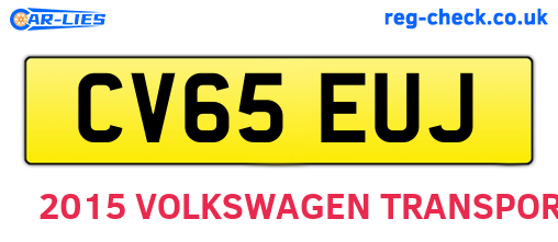 CV65EUJ are the vehicle registration plates.