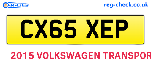 CX65XEP are the vehicle registration plates.