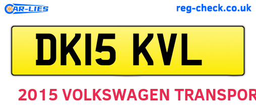 DK15KVL are the vehicle registration plates.