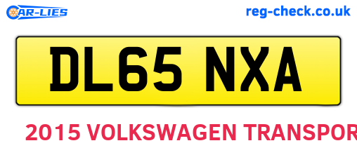 DL65NXA are the vehicle registration plates.