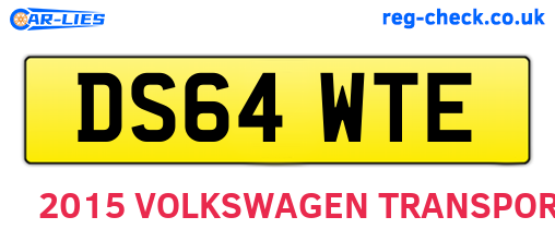DS64WTE are the vehicle registration plates.