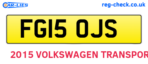 FG15OJS are the vehicle registration plates.