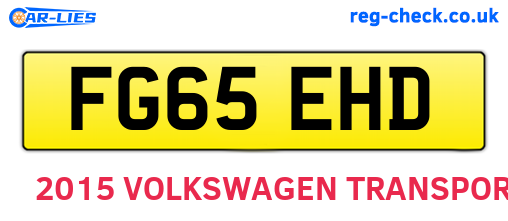FG65EHD are the vehicle registration plates.