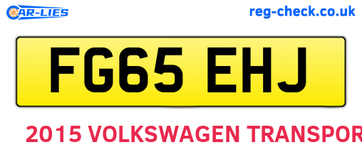 FG65EHJ are the vehicle registration plates.