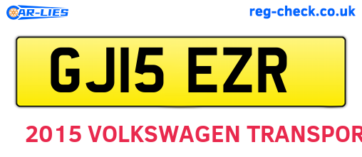 GJ15EZR are the vehicle registration plates.