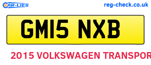 GM15NXB are the vehicle registration plates.