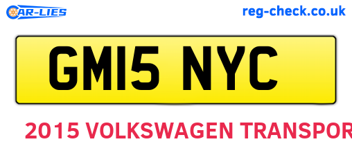 GM15NYC are the vehicle registration plates.