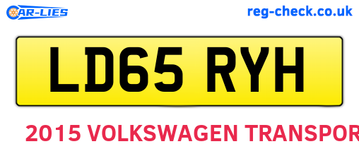 LD65RYH are the vehicle registration plates.