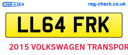 LL64FRK are the vehicle registration plates.
