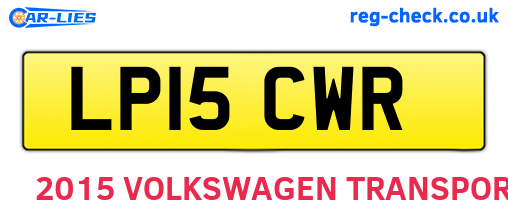 LP15CWR are the vehicle registration plates.
