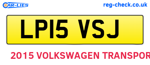 LP15VSJ are the vehicle registration plates.