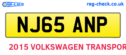 NJ65ANP are the vehicle registration plates.