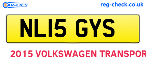 NL15GYS are the vehicle registration plates.