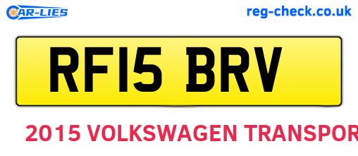 RF15BRV are the vehicle registration plates.