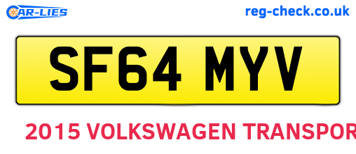 SF64MYV are the vehicle registration plates.