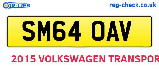 SM64OAV are the vehicle registration plates.