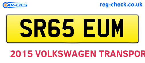 SR65EUM are the vehicle registration plates.